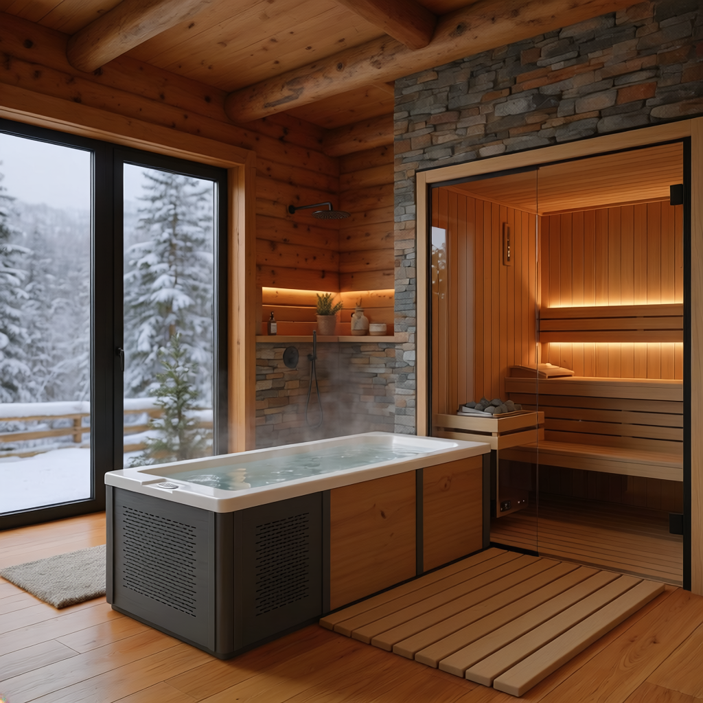 Canadian Spa | CSC 1000 Cold Plunge Spa Tub | Integrated Chiller & Heater, Built-In Ozone System, Acrylic Interior, LED Lighting