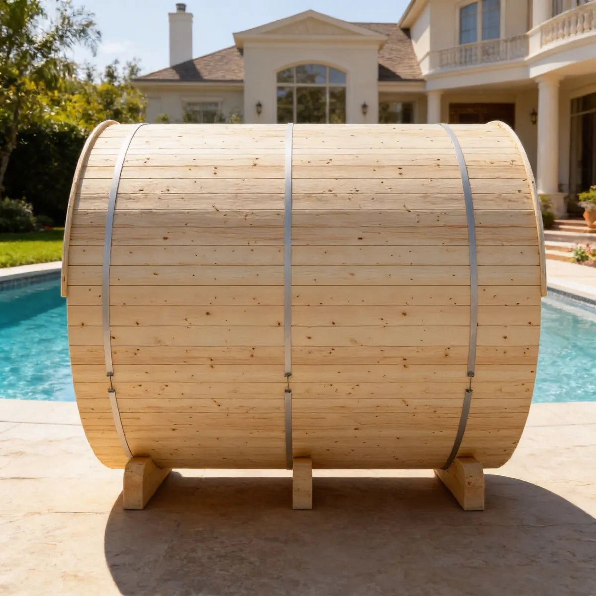 Finnish Barrel Saunas Helsinki | 4-Person Barrel Sauna with Terrace and WiFi Heater