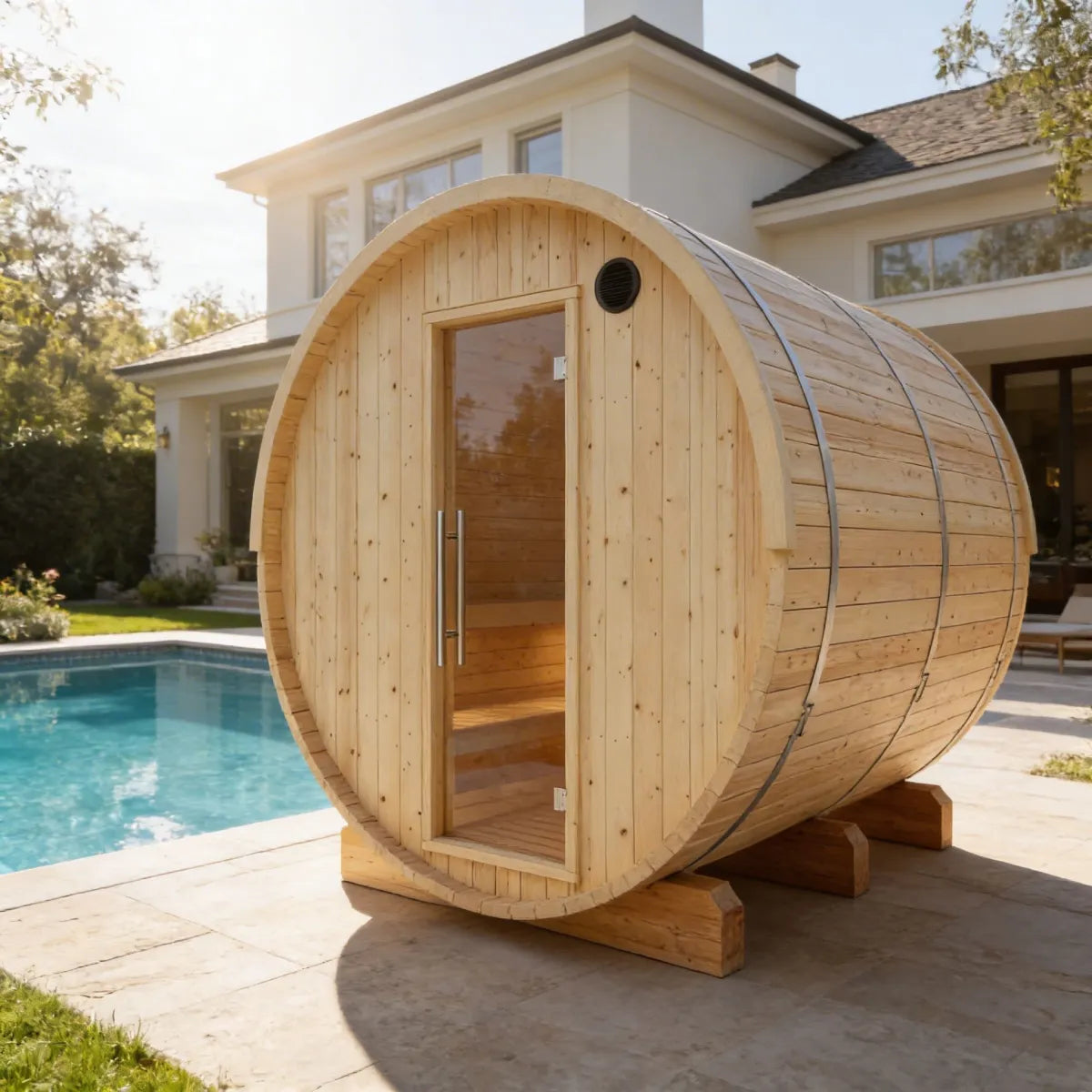 Finnish Barrel Saunas Tampere | 4-Person Barrel Sauna with WiFi Heater