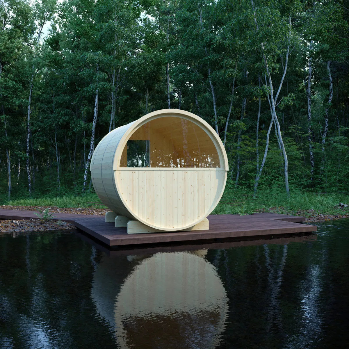 Finnish Barrel Saunas Vassa | 6-Person Barrel Sauna with WiFi Heater