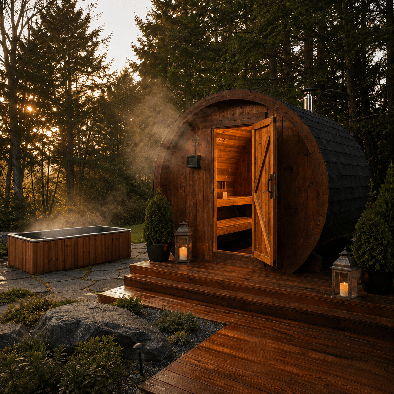 Best Outdoor Barrel Sauna for Home - Forge Recovery