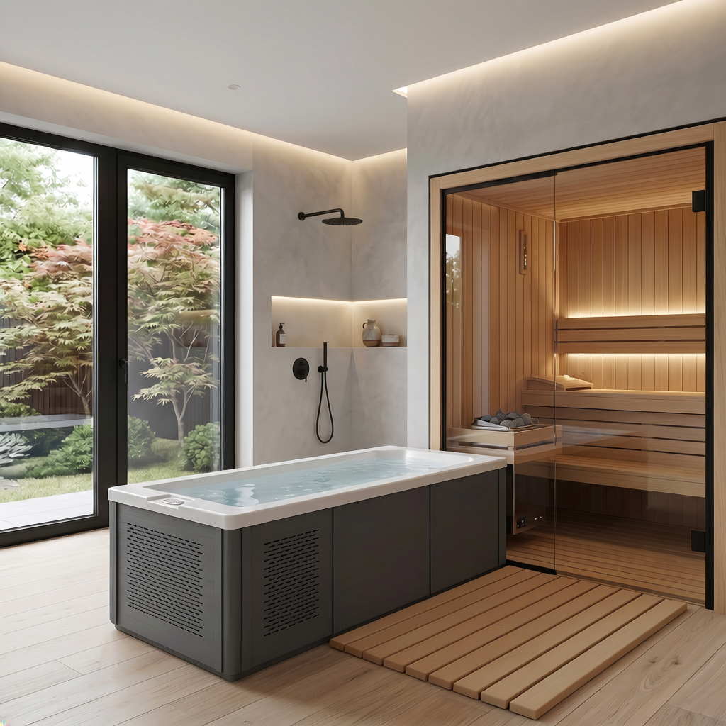 Canadian Spa | CSC 1000 Cold Plunge Spa Tub | Integrated Chiller & Heater, Built-In Ozone System, Acrylic Interior, LED Lighting