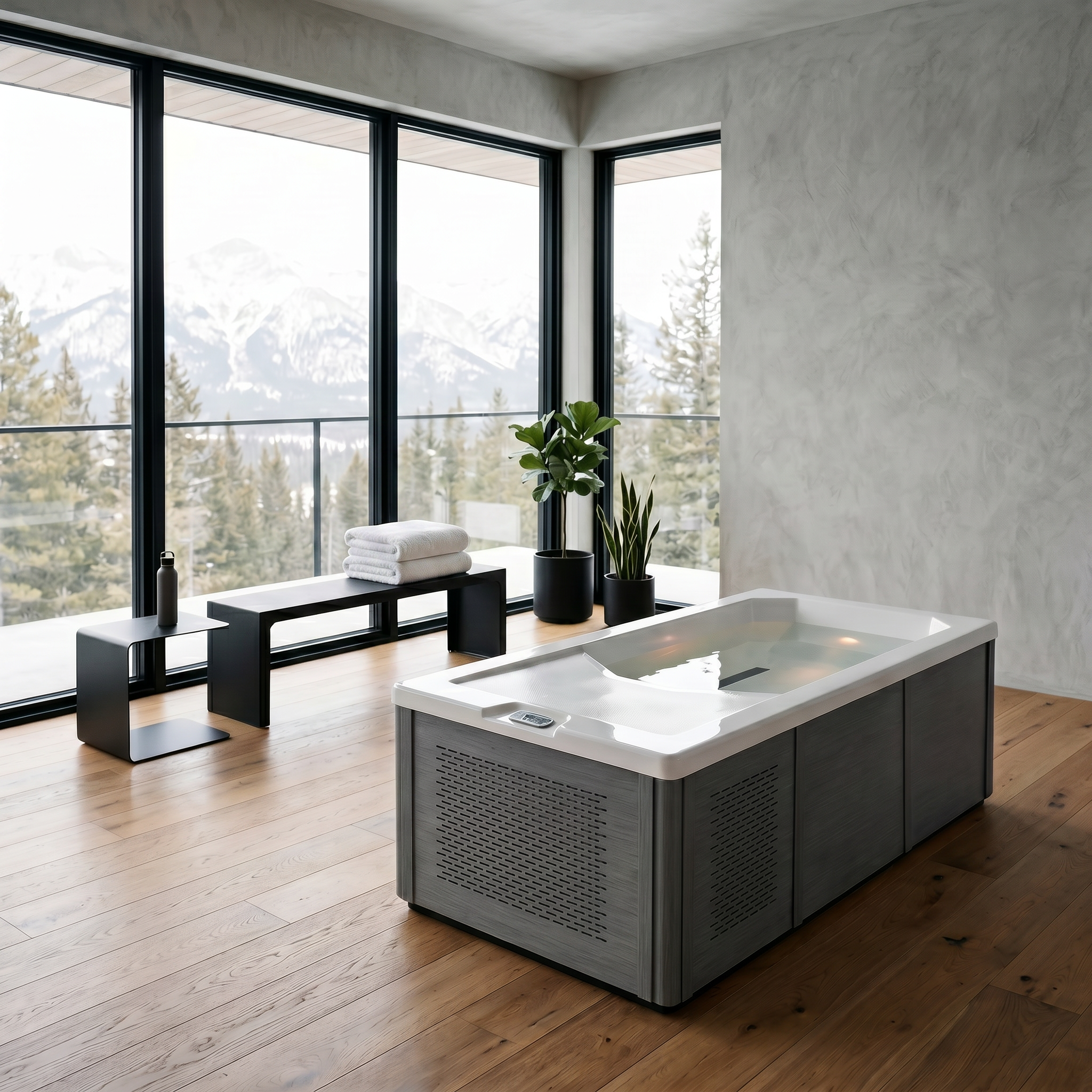 Canadian Spa | CSC 1000 Cold Plunge Spa Tub | Integrated Chiller & Heater, Built-In Ozone System, Acrylic Interior, LED Lighting