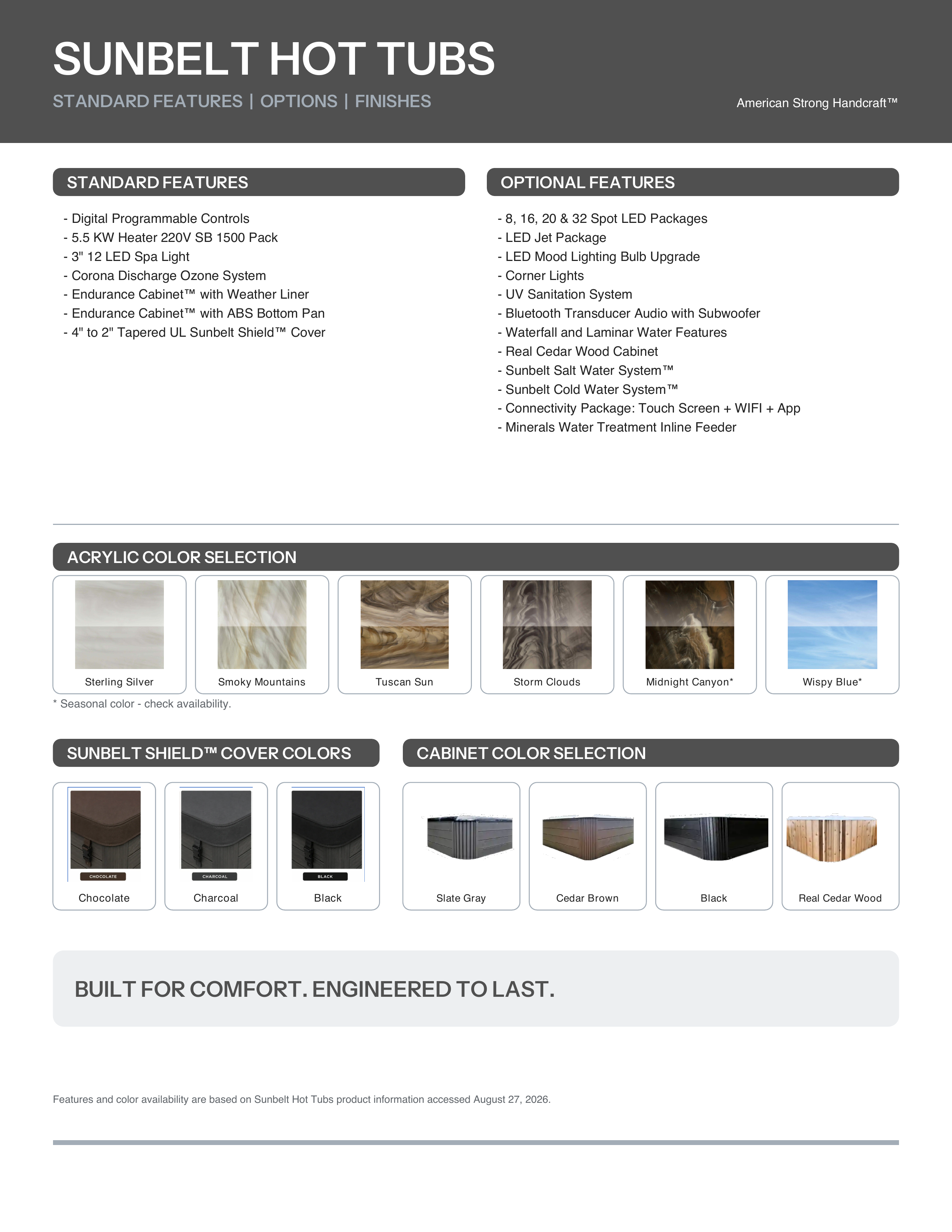 Sunbelt Lonestar Series 900 Hot Tub - Seats 7 - 60 Jets