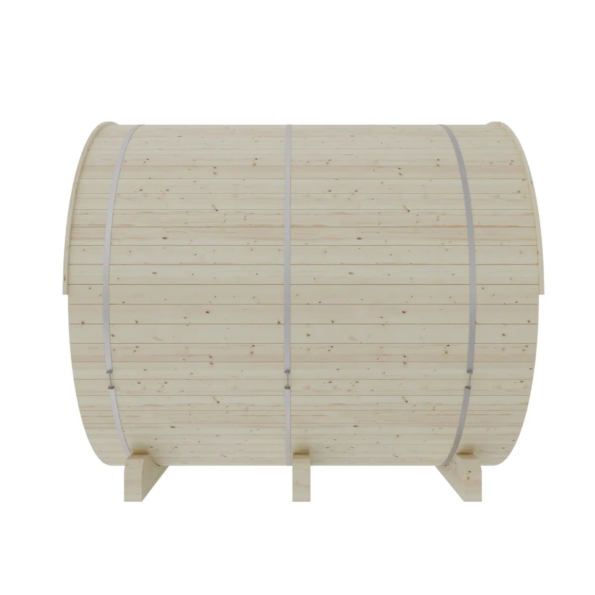 Summer Sale $500 OFF - Finnish Barrel Saunas Helsinki | 4-Person Barrel Sauna with Terrace and WiFi Heater - Forge Recovery