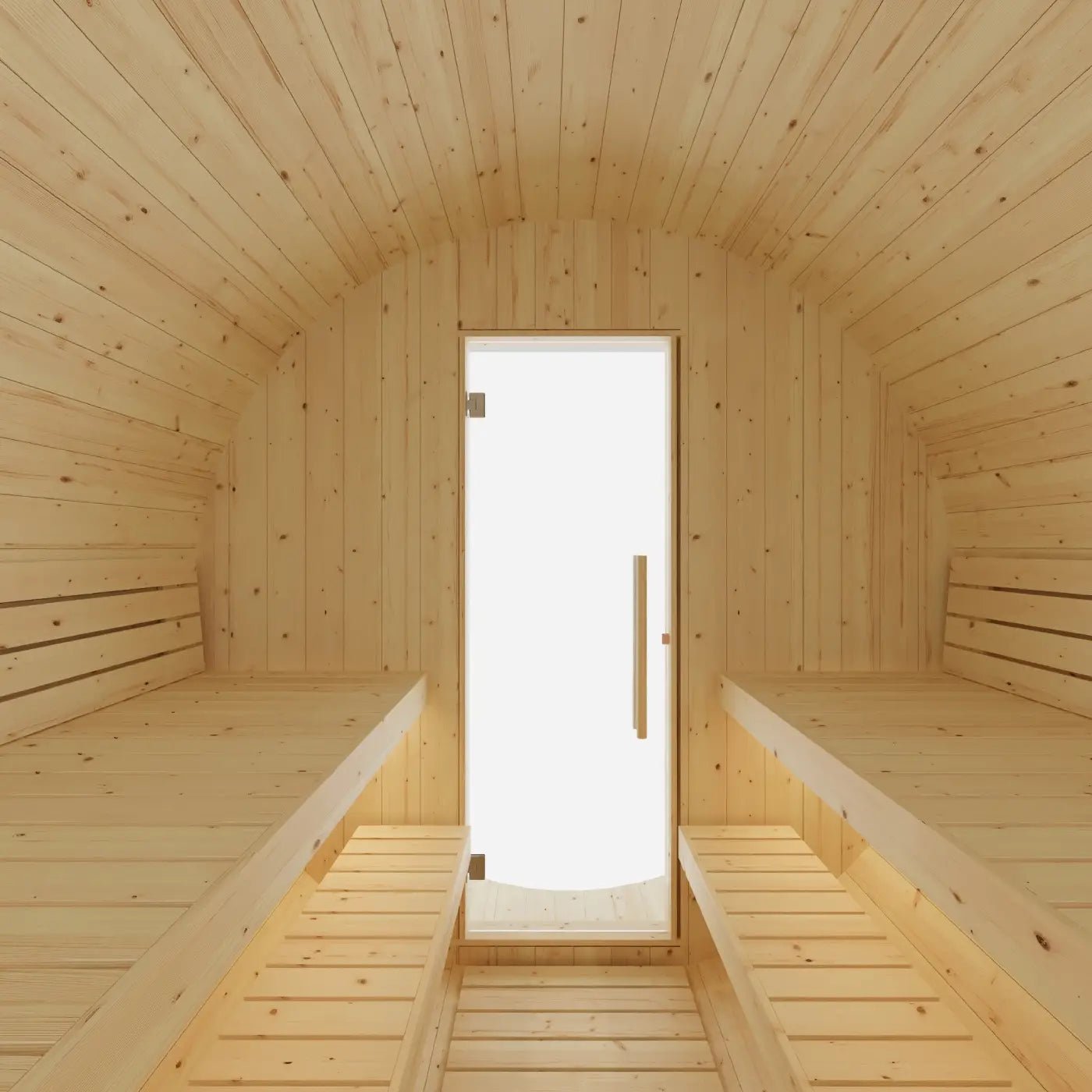 Summer Sale $500 OFF - Finnish Barrel Saunas Tampere | 4-Person Barrel Sauna with WiFi Heater - Forge Recovery