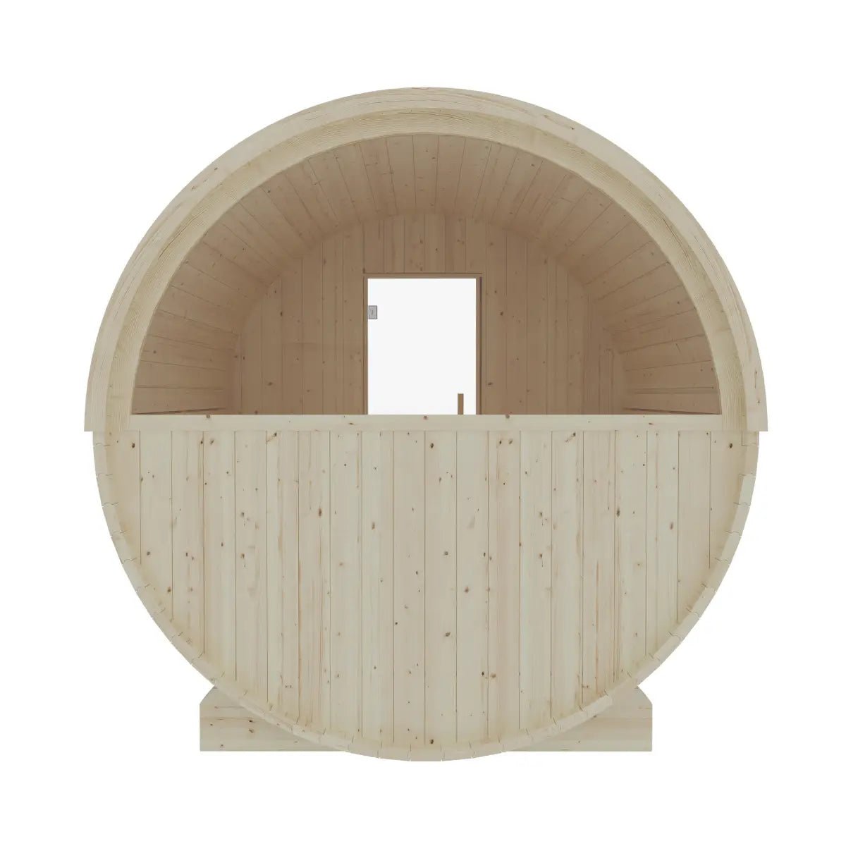 Summer Sale $500 OFF - Finnish Barrel Saunas Turku | 6-Person Barrel Sauna with Terrace and WiFi Heater - Forge Recovery