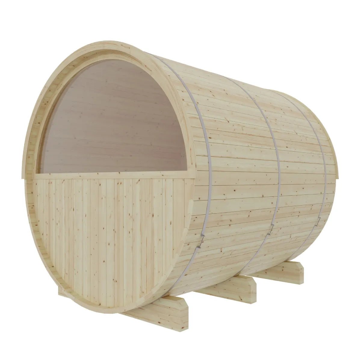 Summer Sale $500 OFF - Finnish Barrel Saunas Vassa | 6-Person Barrel Sauna with WiFi Heater - Discount - Forge Recovery