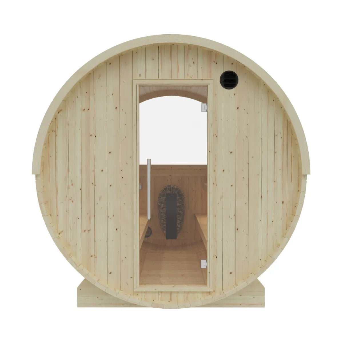 Summer Sale $500 OFF - Finnish Barrel Saunas Vassa | 6-Person Barrel Sauna with WiFi Heater - Discount - Forge Recovery