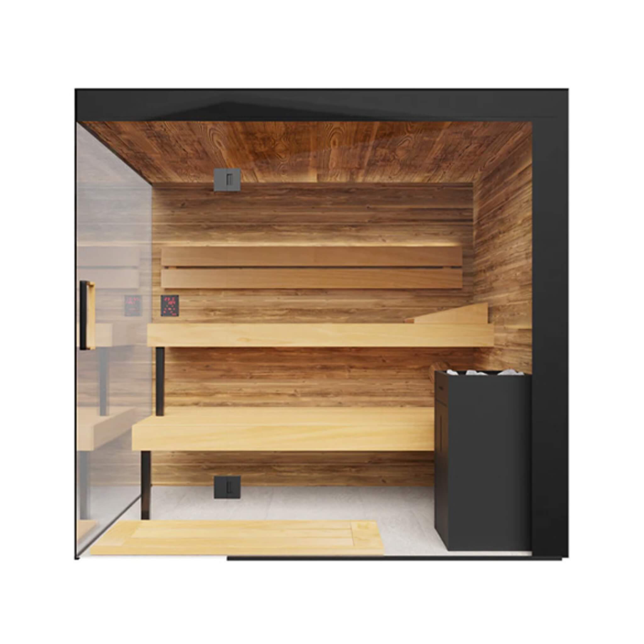 ThermaSol Lumaria Indoor Glass Sauna Cabin - Forge Recovery